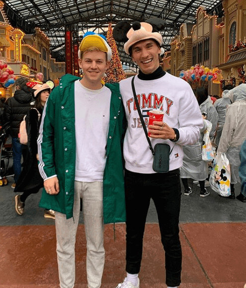 With His Partner In Tokyo Disneyland
